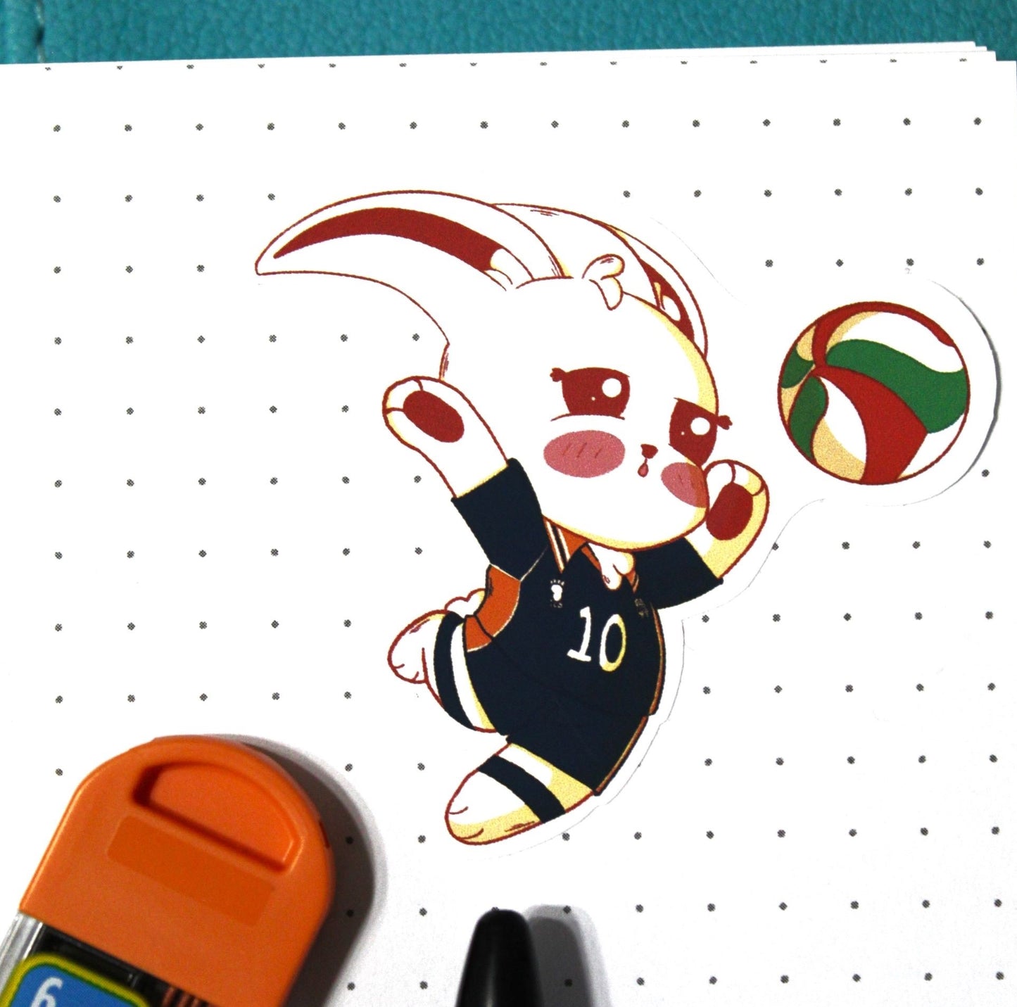 Volleyball Bunny Sticker