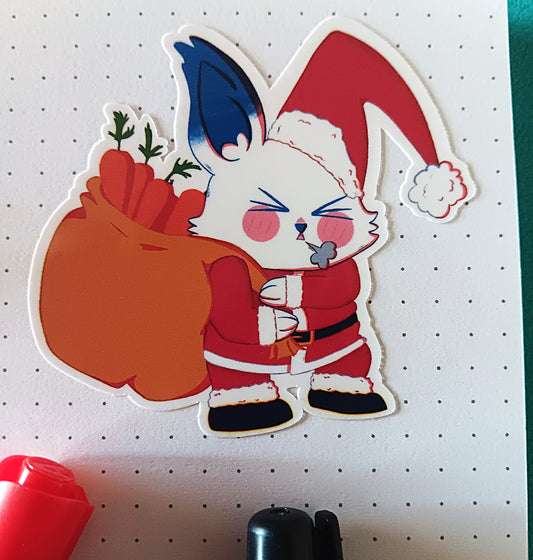 Santa Bunny Sticker