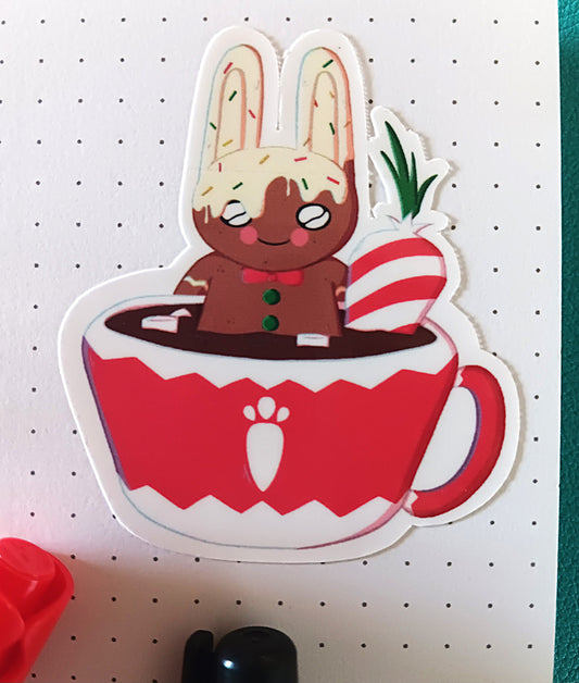 Gingerbread Bunny Sticker