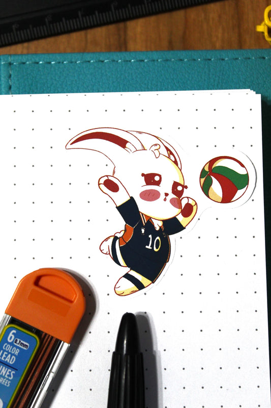 Volleyball Bunny Sticker